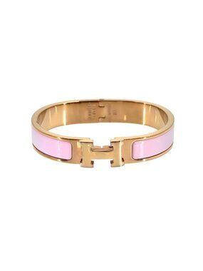 Hermes Clic H PM Bangle Pink Rose Gold Bracelet